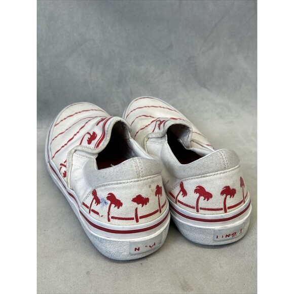 In-N-Out Burger Slip On Canvas Shoes Mens US 7 UK 6 White and Red Palm Trees - Picture 4 of 16